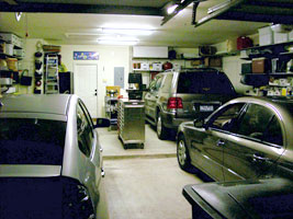 Center view of a working garage